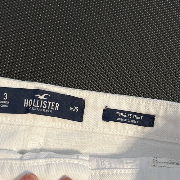 Hollister White Jean Ripped Denim Skirt High Waisted - Picture 9 of 9